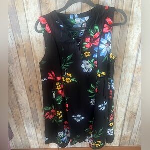 Flower tank top flowy dress